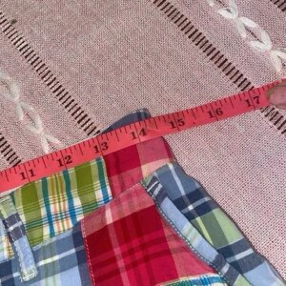 L.L.Bean Favorite Fit Patchwork Madras Plaid Skirt Multicolor Cotton Size 4 - Picture 9 of 12